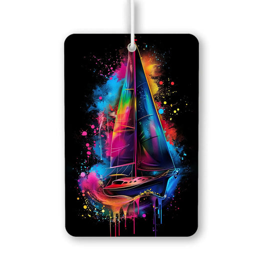 Vibrant Sailboat Art Air Freshener