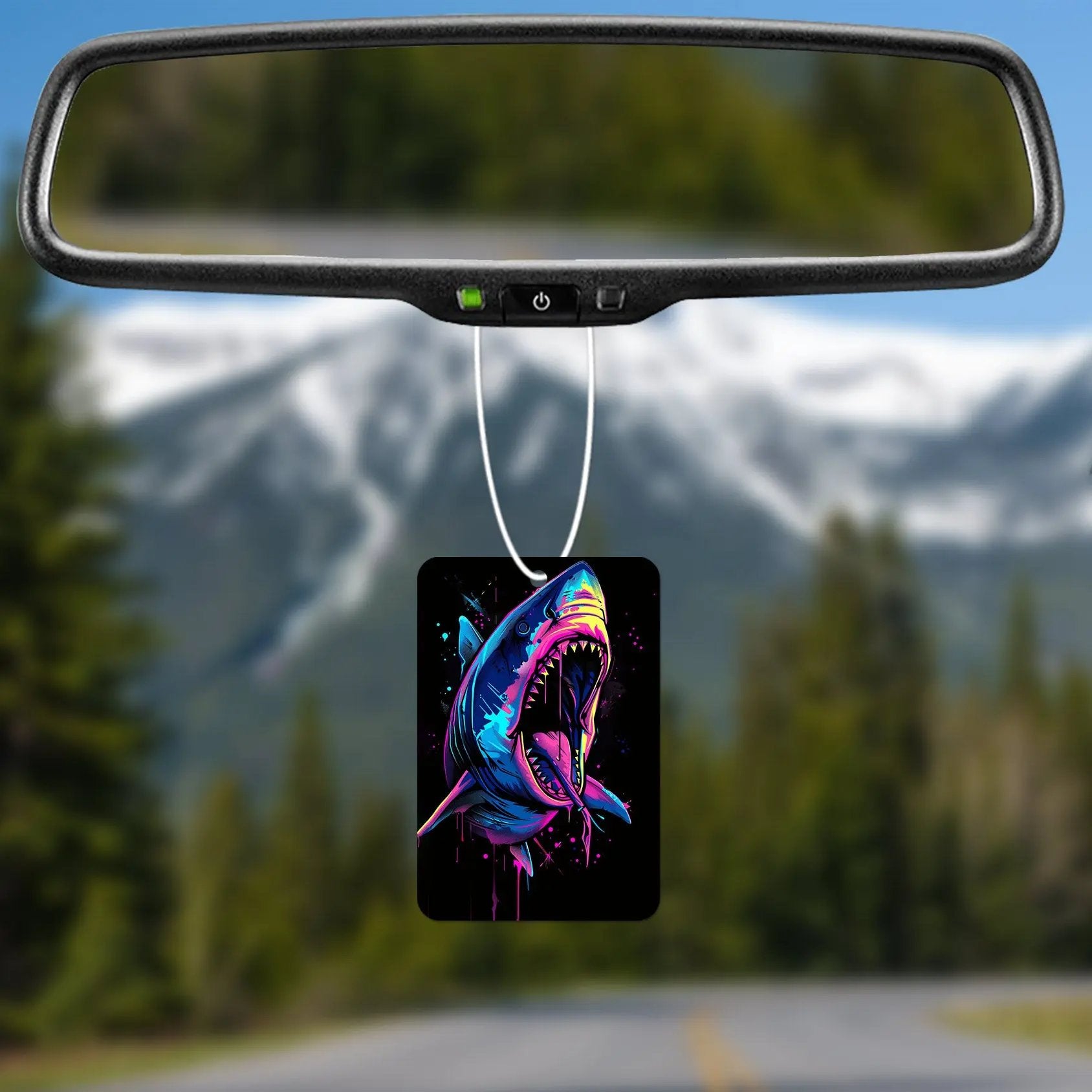 Vibrant Shark Graphic Air Freshener
