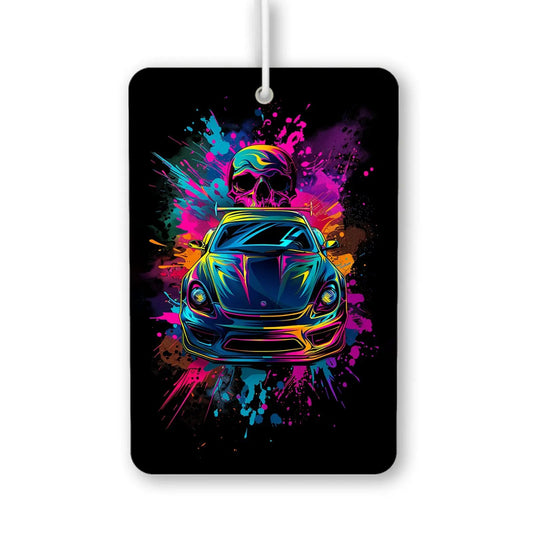 Vibrant Skull and Car Air Freshener