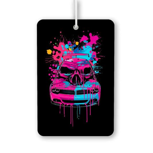 Vibrant Skull Car Art Air Freshener