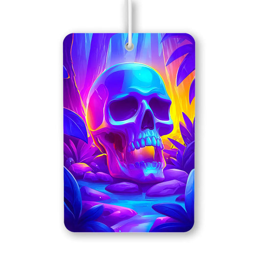 Vibrant Skull in Jungle Air Freshener