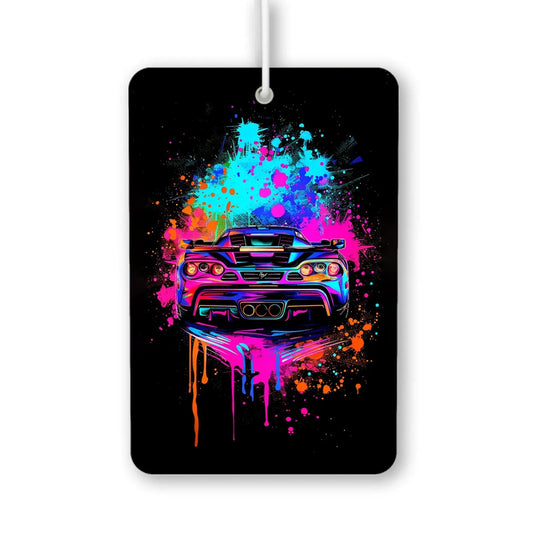 Vibrant Sports Car Art Air Freshener