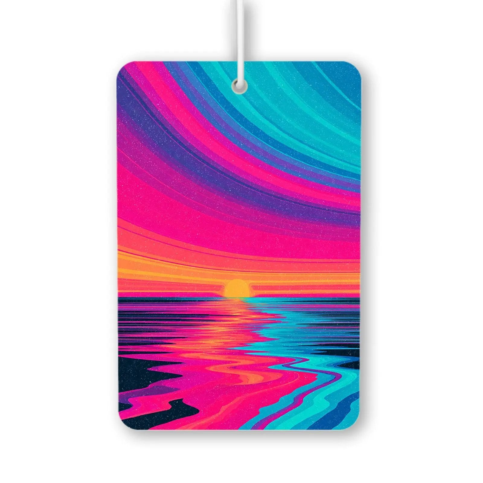 Vibrant Sunset Waves Air Freshener