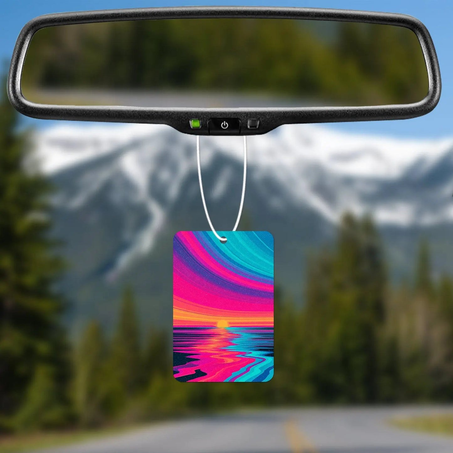 Vibrant Sunset Waves Air Freshener