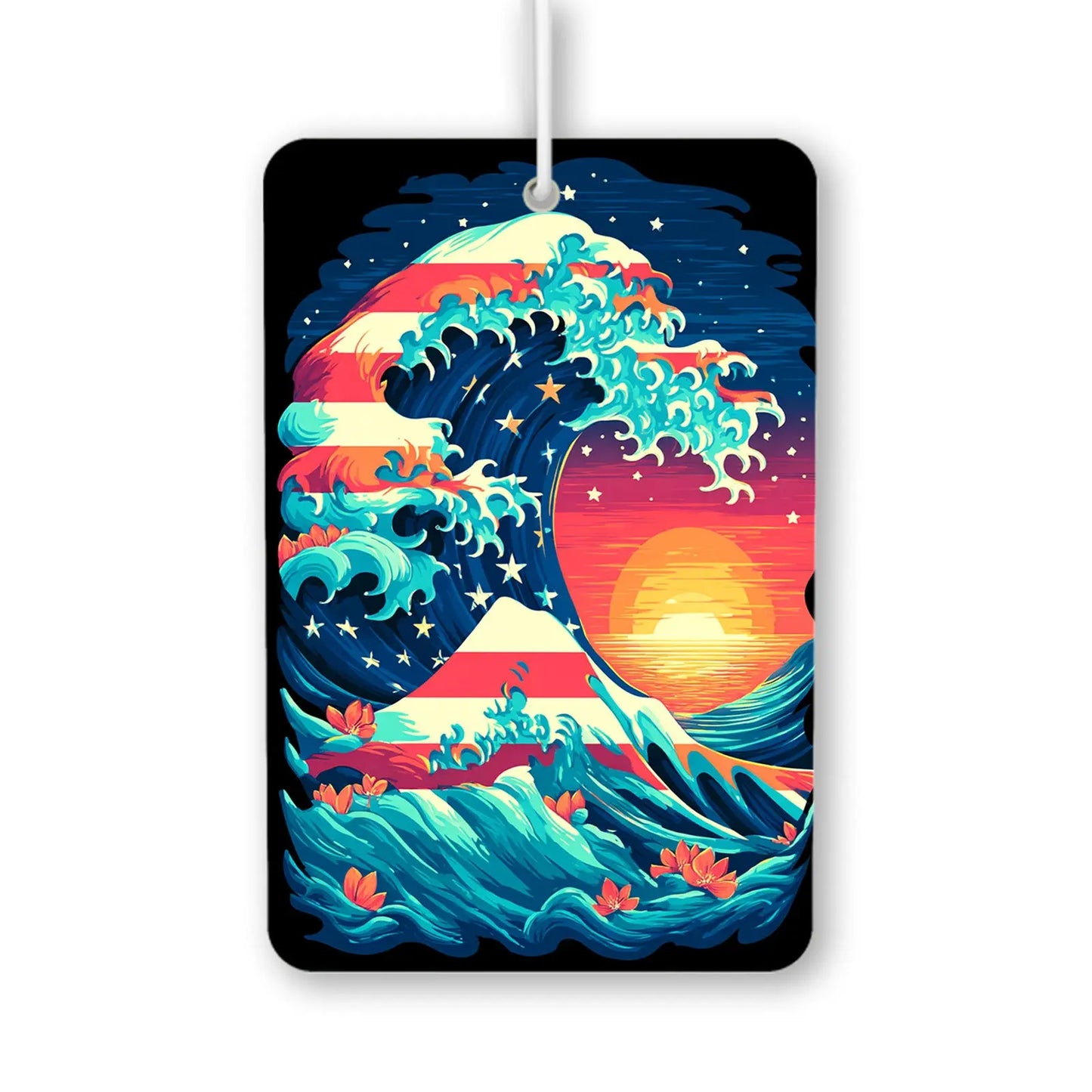 Vibrant Wave Sunset Air Freshener