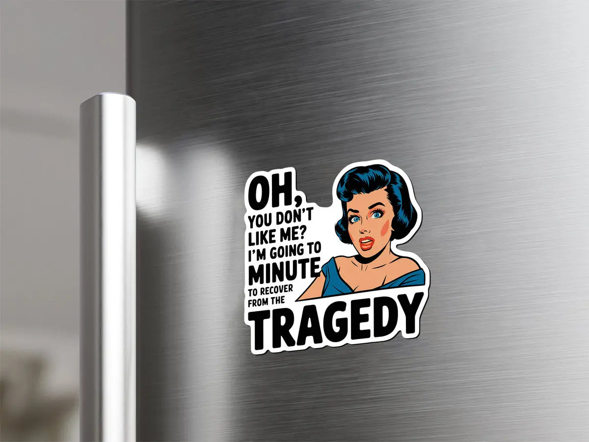 Vintage Comic Style 'Tragedy' Magnet