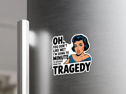 Vintage Comic Style 'Tragedy' Magnet