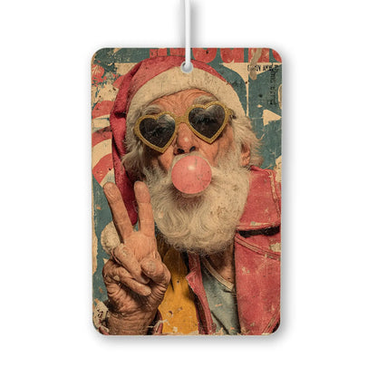 Vintage Santa with Heart Sunglasses Air Freshener