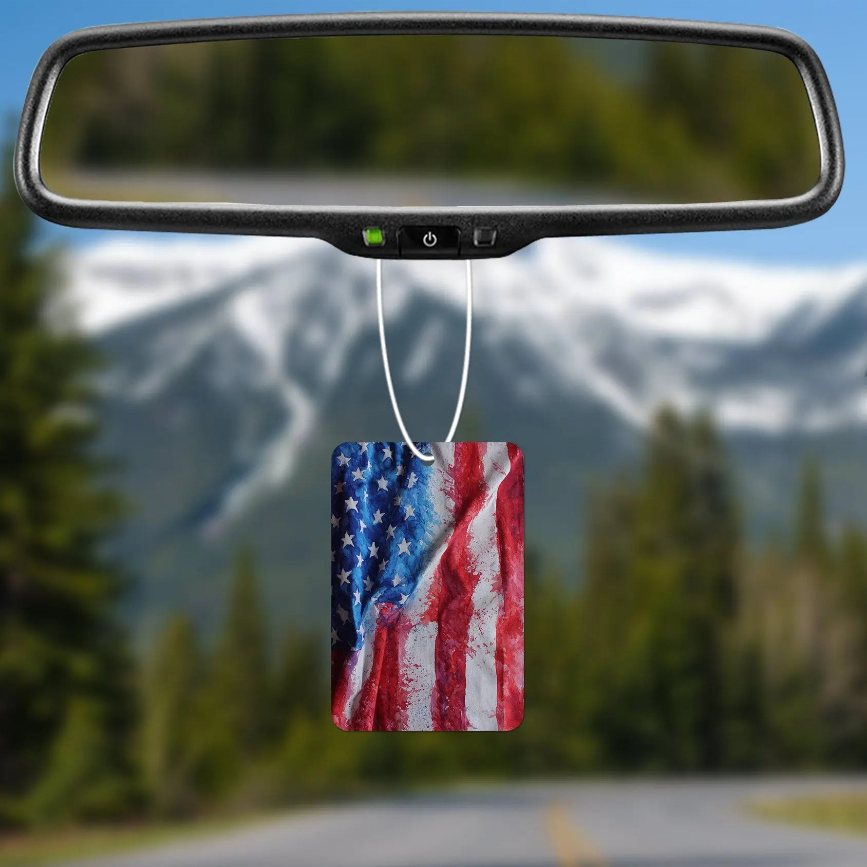 Watercolor American Flag Air Freshener