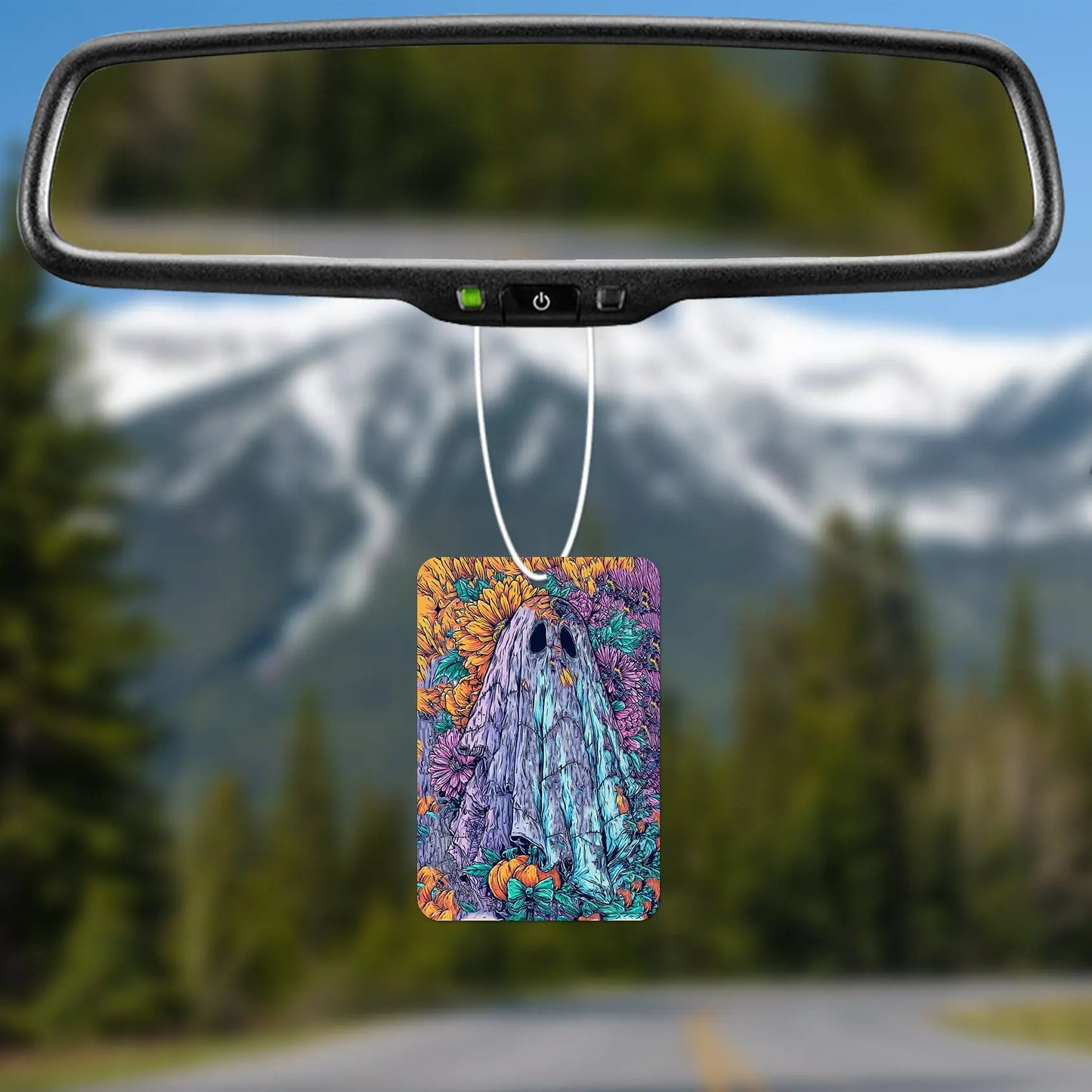 Whimsical Ghost Among Sunflowers Air Freshener