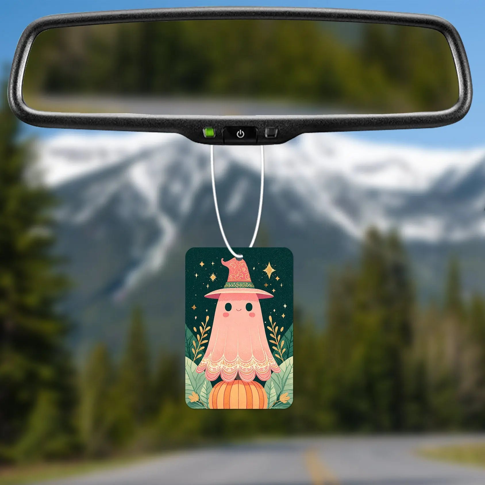 Whimsical Ghost in Hat Air Freshener