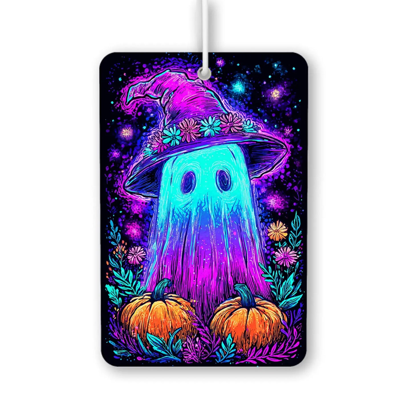 Whimsical Ghostly Charm with Hats and Jack-o'-Lanterns Air Fresheners