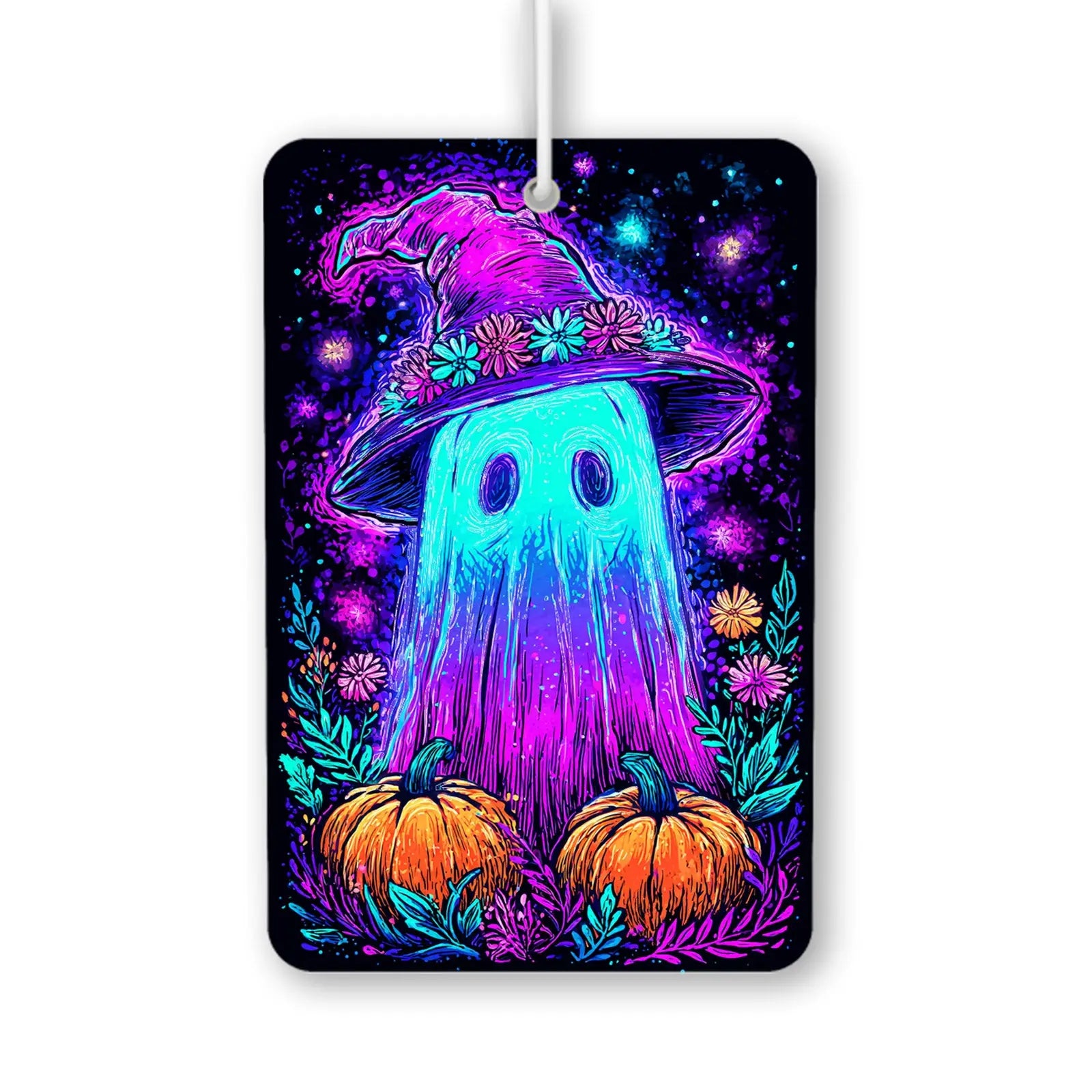 Whimsical Ghostly Charm with Hats and Jack-o'-Lanterns Air Fresheners