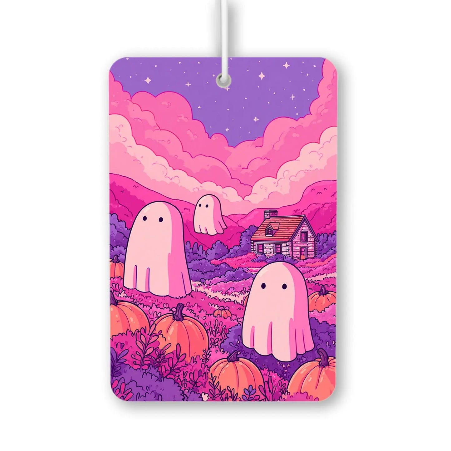Whimsical Ghosts in a Pumpkin Patch Air Freshener