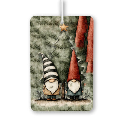 Whimsical Gnomes with Christmas Tree Air Freshener Instafreshener - API