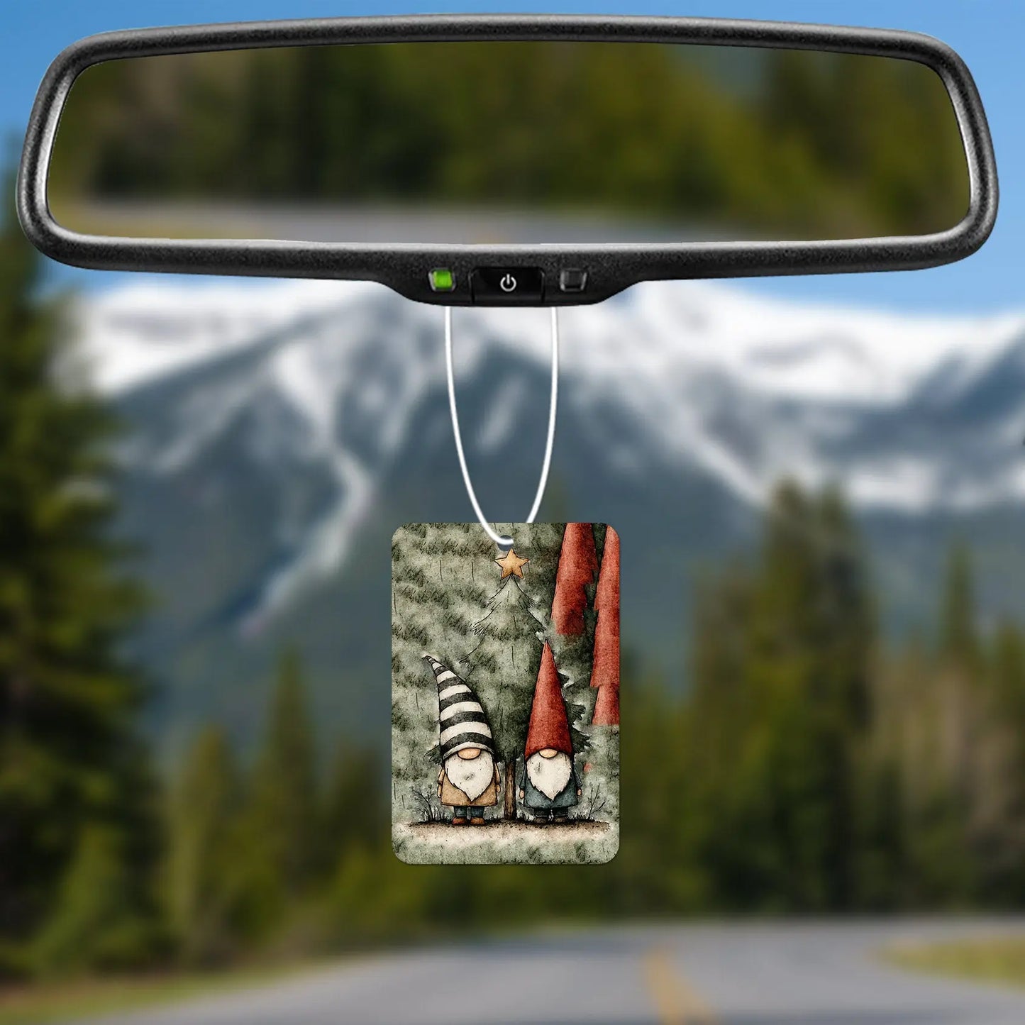 Whimsical Gnomes with Christmas Tree Air Freshener