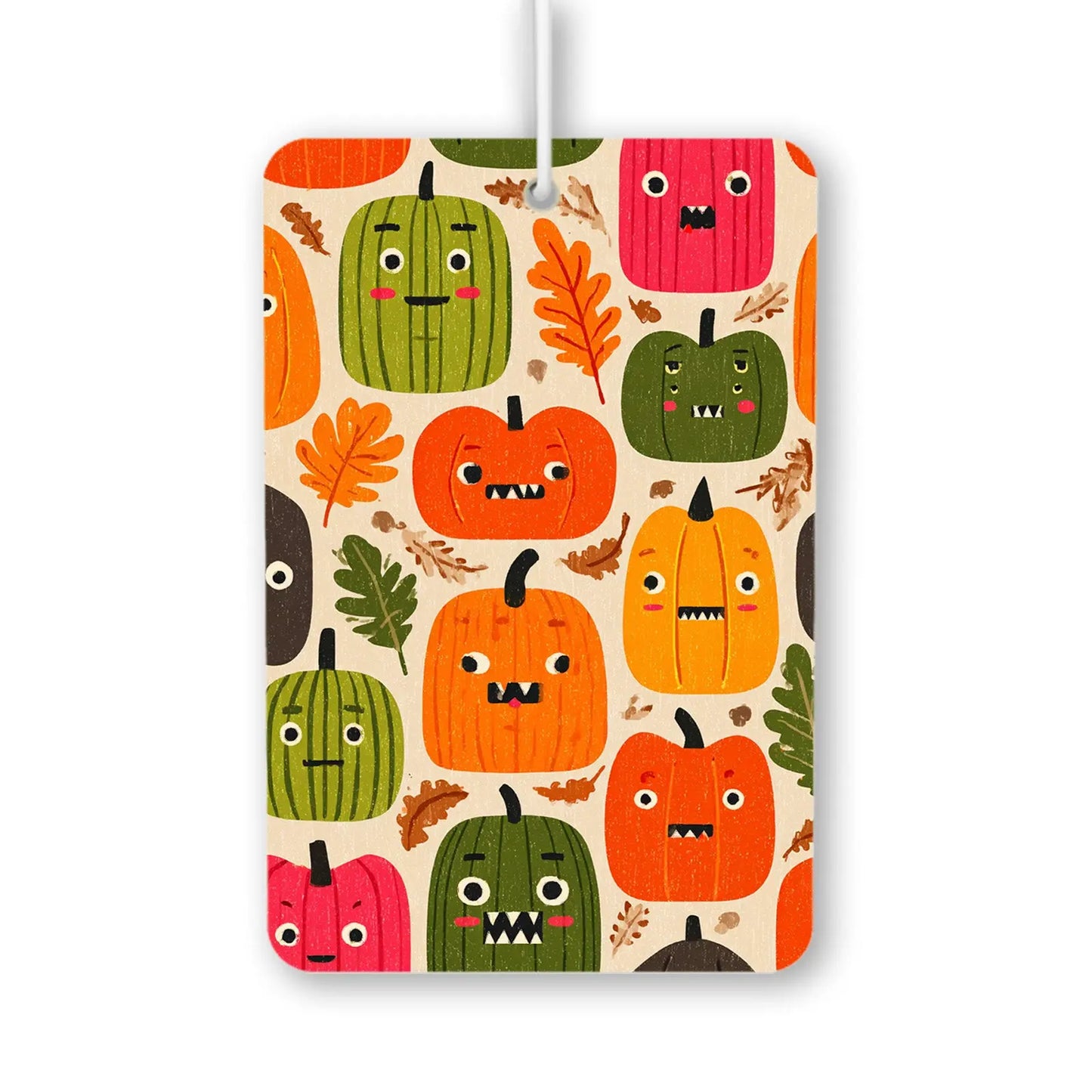 Whimsical Pumpkin Pattern Air Freshener