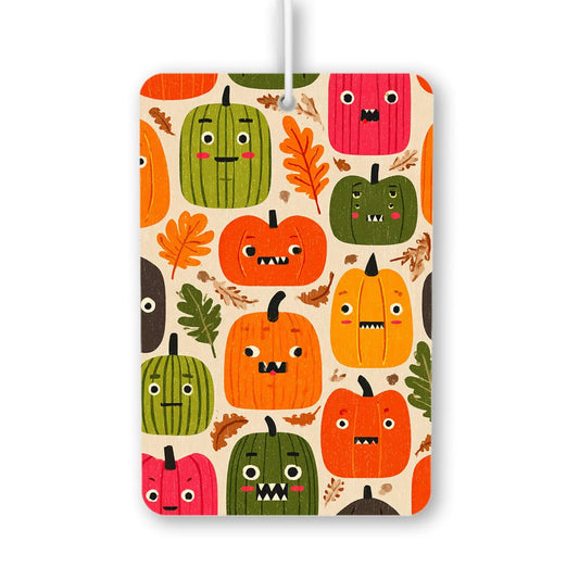 Whimsical Pumpkin Pattern Air Freshener