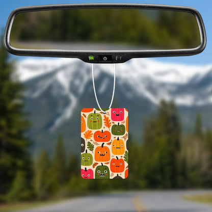 Whimsical Pumpkin Pattern Air Freshener