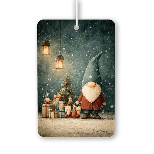 Whimsical Winter Gnome Scene Air Freshener