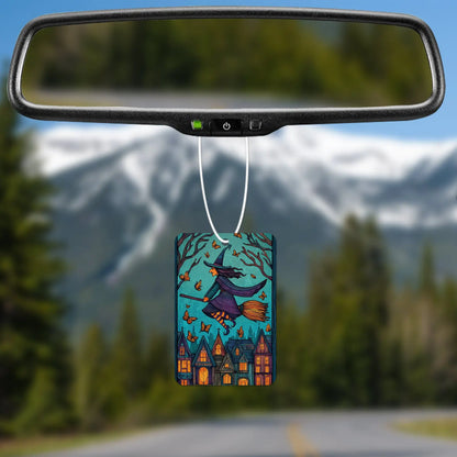 Whimsical Witch on Broomstick Air Freshener