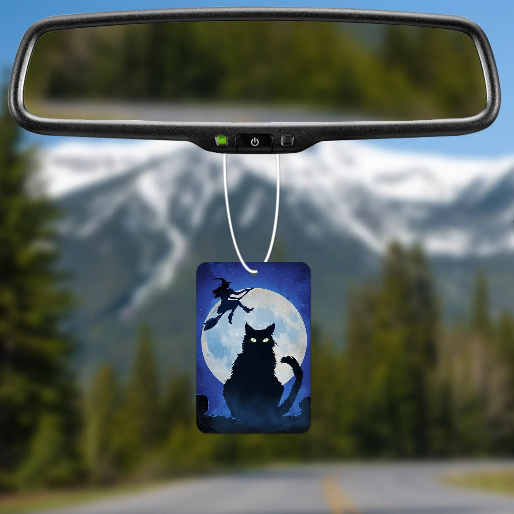 Witch and Cat Silhouette Air Freshener
