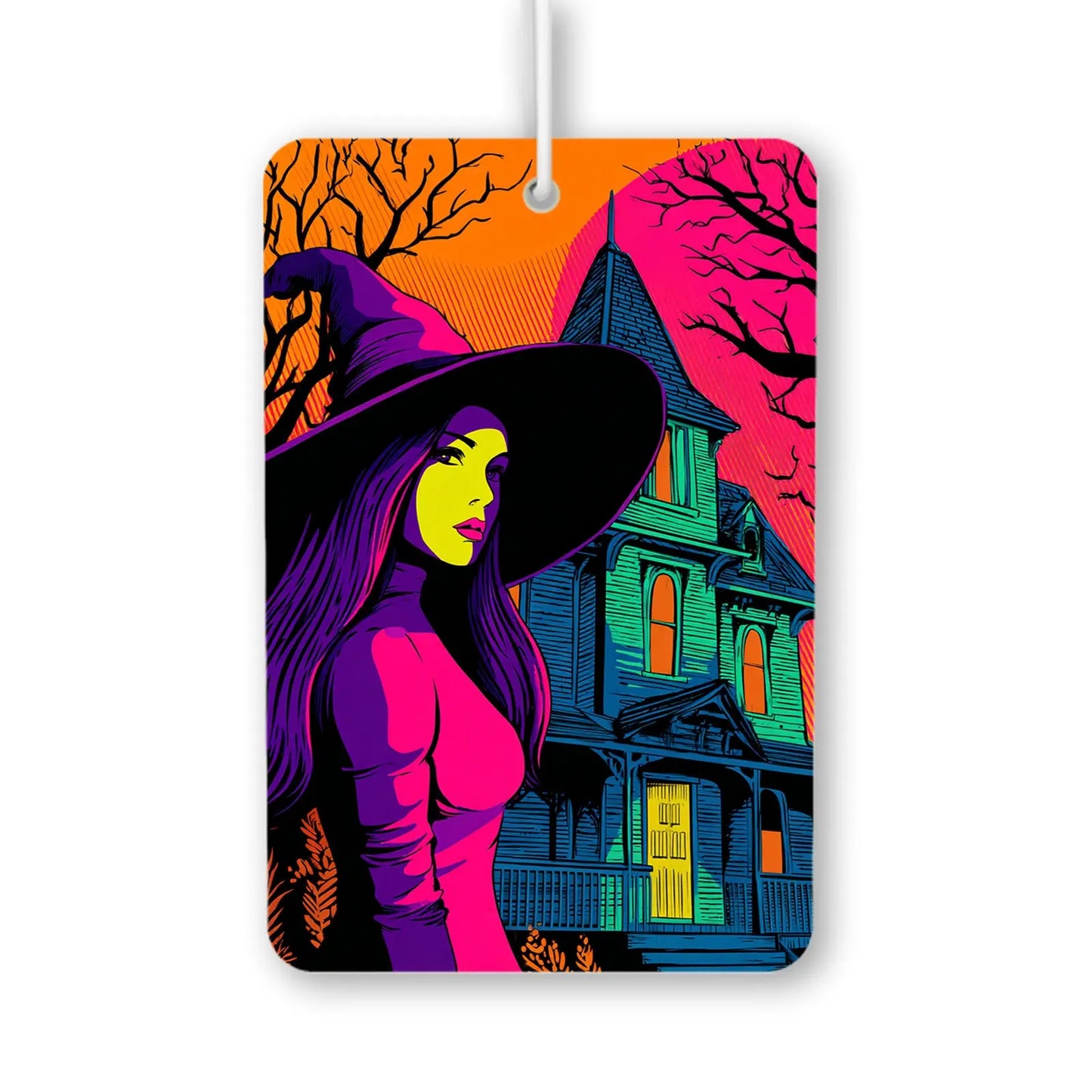 Witch and Haunted House Air Freshener