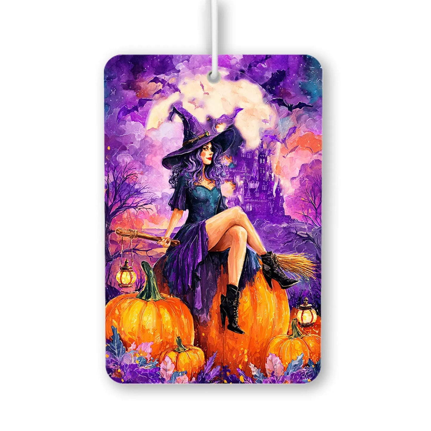 Witch on Pumpkin Air Freshener