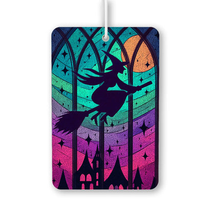Witch Silhouette Stained Glass Air Freshener