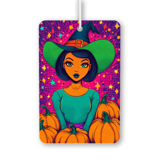 Witch with Pumpkins Air Freshener