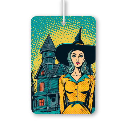 Witchy Woman with Haunted House Air Freshener
