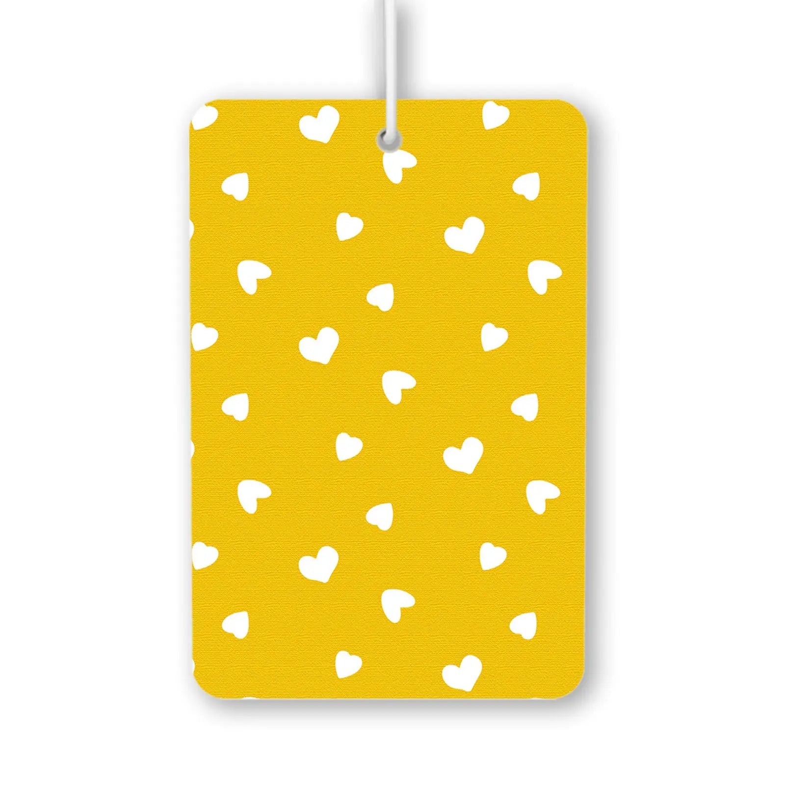 Yellow Hearts Pattern Air Freshener