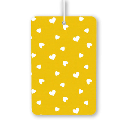 Yellow Hearts Pattern Air Freshener