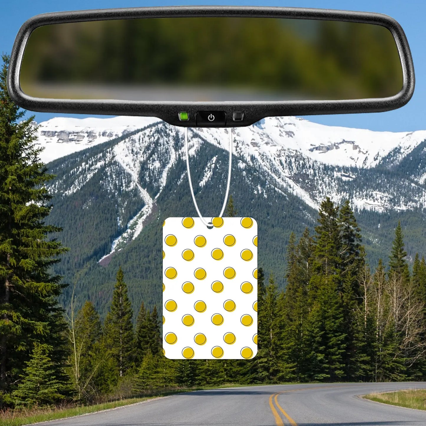 Yellow Polka Dot Pattern Air Freshener
