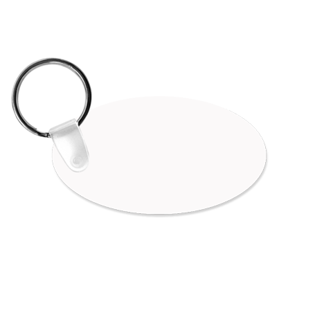 Oval 2-Sided Key Ring Tag - 2.5" x 1.375" x .030" Aluminum - Instafreshener