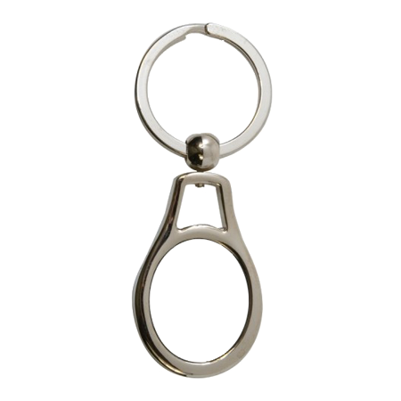 Oval Metal Key Ring Tag - 1.3" x 2.3" - Instafreshener